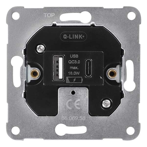 Q-link USB stopcontact | Q-link (Inbouw, USB A, USB C) 66.069.58 K180106719 - 2