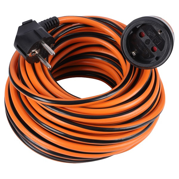 Q-link Verlengsnoer | Q-link (Locking systeem, Randaarde, 3680 watt, Zwart/Oranje, 15 meter) 53.501.22 K010809280 - 1