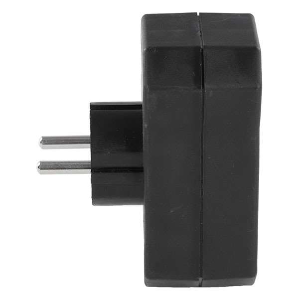 Q-link Verloopstekker | Q-link | 3-voudig (2x Eurostekker, 1x Randaarde, Zwart) 00.110.95 K010807011 - 3