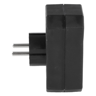 Q-link Verloopstekker | Q-link | 3-voudig (2x Eurostekker, 1x Randaarde, Zwart) 00.110.95 K010807011 - 3