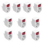 Q-link Verloopstekker | Q-link | Schakelaar | 10 stuks (Randaarde, 16A, Wit)  W180102024 - 1