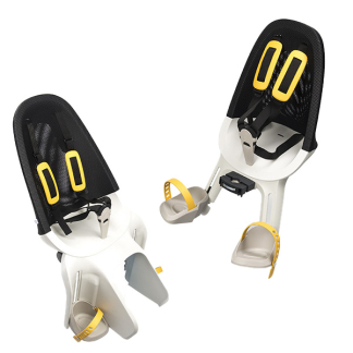 Fietsstoeltjes | Qibbel | Air (Voor- en achterzitje, Wit/geel)