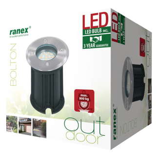 Ranex Grondspot | Ranex (Led, 230 lm, Geborsteld staal, Rond) 5000461 RA-5000461 K150101044 - 6