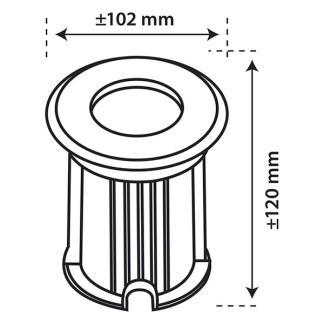 Ranex Grondspot | Ranex (Led, 230 lm, Geborsteld staal, Rond) 5000461 RA-5000461 K150101044 - 7