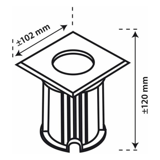 Ranex Grondspot | Ranex (Led, 230 lm, Geborsteld staal, Vierkant) 0158620 RA-0158620 K150101045 - 4