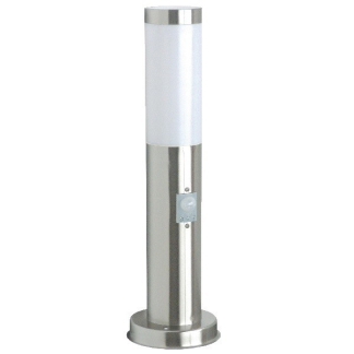Ranex Sokkellamp | Ranex | Louisiana (E27, Schemersensor, Bewegingssensor, Geborsteld staal) RA-RX101045S RX1010-45S K150101039