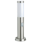 Sokkellamp | Ranex (E27, Bewegingssensor, Geborsteld staal)