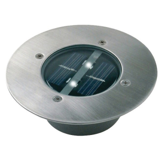 Ranex Solar grondspot | Ranex (LED, 5 lm, Schemersensor, Geborsteld staal, Rond) 5000197 RA-5000197 K150101030 - 