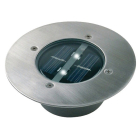 Solar grondspot | Ranex (LED, 5 lm, Schemersensor, Geborsteld staal, Rond)