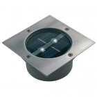 Solar grondspot | Ranex (LED, 5 lm, Schemersensor, Geborsteld staal, Vierkant)