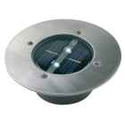 Solar grondspot | Ranex (Led, Schemersensor, 5 lm, Geborsteld staal, Rond)