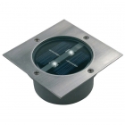 Solar grondspot | Ranex (Led, Schemersensor, 5 lm, Geborsteld staal, Vierkant)