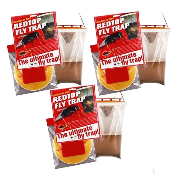 Red Top Vliegenval | Redtop | 3 stuks (Ecologisch lokmiddel, Extra groot)  V170112115 - 1
