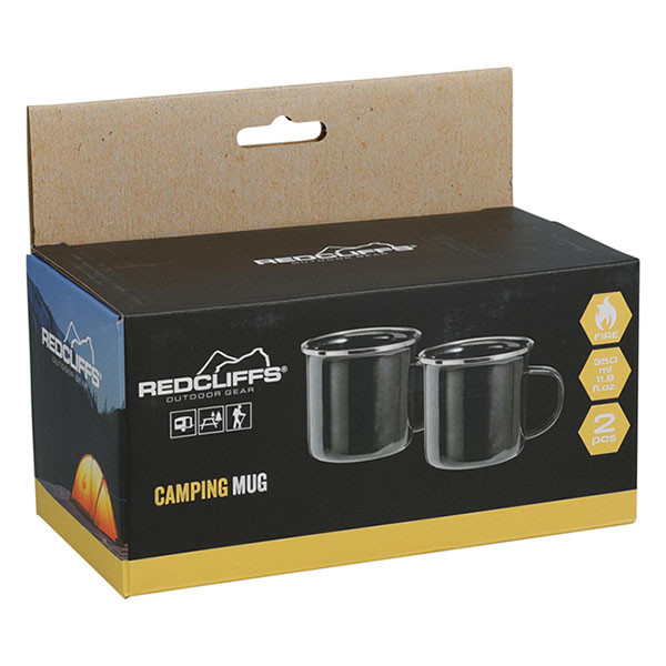 Redcliffs Beker | Redcliffs | 2 stuks (Emaille, 350 ml, Zwart) CY5657770 K170106066 - 3