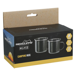 Redcliffs Beker | Redcliffs | 2 stuks (Emaille, 350 ml, Zwart) CY5657770 K170106066 - 2