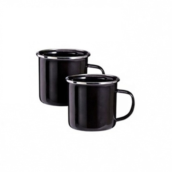 Redcliffs Beker | Redcliffs | 2 stuks (Emaille, 350 ml, Zwart) CY5657770 K170106066 - 1
