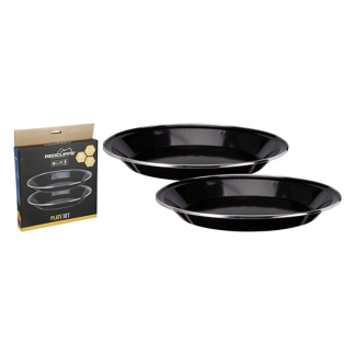 Redcliffs Bord | Redcliffs | 2 stuks (Emaille, Ø 24 cm, Zwart) CY5657780 K170106067 - 2