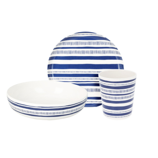 Redcliffs Campingservies | 12-delig (Melamine, Mokken, Borden, Blauw) 177602460 K170105308