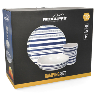 Redcliffs Campingservies | 12-delig (Melamine, Mokken, Borden, Blauw) 177602460 K170105308 - 3
