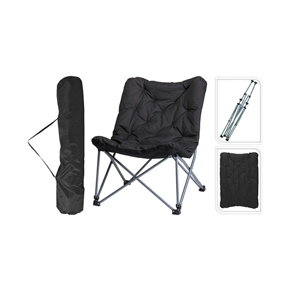 Redcliffs Campingstoel | Redcliffs | 83 x 74 x 91 cm (Opvouwbaar, PVC-coating, Zwart) LE8000150 K170106078 - 3