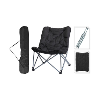 Redcliffs Campingstoel | Redcliffs | 83 x 74 x 91 cm (Opvouwbaar, PVC-coating, Zwart) LE8000150 K170106078 - 3