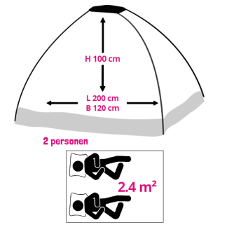 Redcliffs Campingtent | Redcliffs | 2 personen (Koepel, 200 x 120 x 100 cm) X92000290 K180107469 - 3