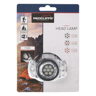 Redcliffs Hoofdlamp | Redcliffs (7 leds, 3 lichtmodi, Batterijen) CX3000620 K170106017