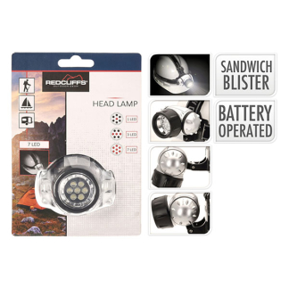 Redcliffs Hoofdlamp | Redcliffs (7 leds, 3 lichtmodi, Batterijen) CX3000620 K170106017 - 2