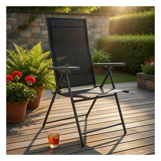 Redcliffs Klapstoel | Redcliffs | 68 x 56 x 106 cm (Inklapbaar, Verstelbaar, Donkergrijs) X40100160 K170106087 - 2