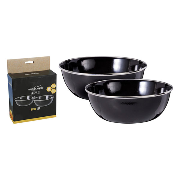 Redcliffs Kom | Redcliffs | 2 stuks (Emaille, Ø 14.7 cm, Zwart) CY5657790 K170106068 - 2