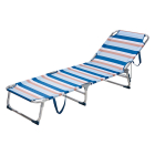 Redcliffs Ligbed | Redcliffs | 187 x 57 x 29 cm (Opvouwbaar, Blauw gestreept) X32000300 K170106083 - 1