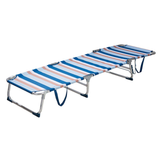 Redcliffs Ligbed | Redcliffs | 187 x 57 x 29 cm (Opvouwbaar, Blauw gestreept) X32000300 K170106083 - 2
