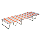 Redcliffs Ligbed | Redcliffs | 187 x 57 x 29 cm (Opvouwbaar, Rood gestreept) X32000310 K170106084 - 2