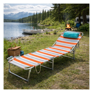 Redcliffs Ligbed | Redcliffs | 187 x 57 x 29 cm (Opvouwbaar, Rood gestreept) X32000310 K170106084 - 4