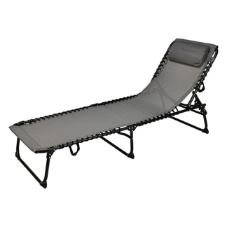 Redcliffs Ligbed | Redcliffs | 190 x 60 x 30 (Opvouwbaar, Verstelbare rugleuning, Donkergrijs) FB7000220 K170106072