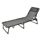 Redcliffs Ligbed | Redcliffs | 190 x 60 x 30 (Opvouwbaar, Verstelbare rugleuning, Donkergrijs) FB7000220 K170106072 - 1