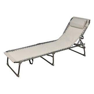 Redcliffs Ligbed | Redcliffs | 193 x 60 x 30 (Opvouwbaar, Verstelbare rugleuning, Grijs) FB7000230 K170106073