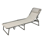 Redcliffs Ligbed | Redcliffs | 193 x 60 x 30 (Opvouwbaar, Verstelbare rugleuning, Grijs) FB7000230 K170106073 - 1