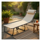 Redcliffs Ligbed | Redcliffs | 193 x 60 x 30 (Opvouwbaar, Verstelbare rugleuning, Grijs) FB7000230 K170106073 - 4