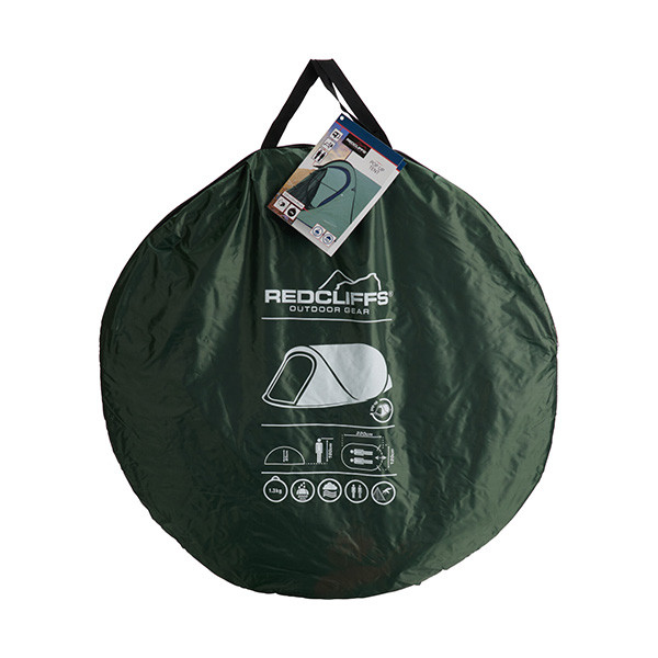 Redcliffs Pop-up tent | Redcliffs | 2 personen | 220 x 120 x 95 cm | 1.3 kg (Waterdicht, Groen) X92000450 K170105334 - 2