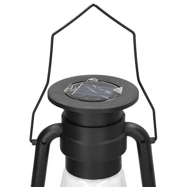 Redcliffs Solar lantaarn | Redcliffs | Ø 15 x 17 cm (Led, Warm wit, Kunststof, Handvat, Dimbaar, Zwart) DX9300840 K170105246 - 2