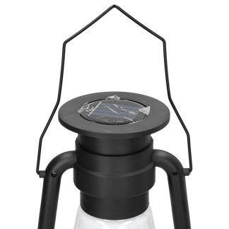 Redcliffs Solar lantaarn | Redcliffs | Ø 15 x 17 cm (Led, Warm wit, Kunststof, Handvat, Dimbaar, Zwart) DX9300840 K170105246 - 2