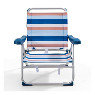 Redcliffs Strandstoel | Redcliffs | 64 x 63 x 82 cm (Inklapbaar, Verstelbaar, Blauw gestreept) X32000320 K170106085 - 2