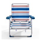 Redcliffs Strandstoel | Redcliffs | 64 x 63 x 82 cm (Inklapbaar, Verstelbaar, Blauw gestreept) X32000320 K170106085 - 2