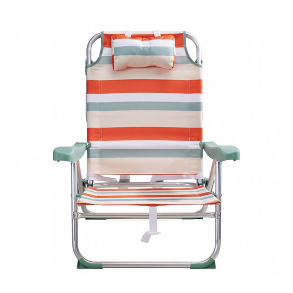 Redcliffs Strandstoel | Redcliffs | 64 x 63 x 82 cm (Inklapbaar, Verstelbaar, Rood gestreept) X32000330 K170106086 - 3