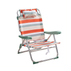 Redcliffs Strandstoel | Redcliffs | 64 x 63 x 82 cm (Inklapbaar, Verstelbaar, Rood gestreept) X32000330 K170106086 - 1
