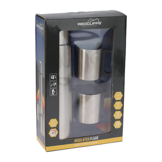 Redcliffs Thermosfles | Redcliffs | 1000 ml (Dubbelwandig, Inclusief 2 bekers, RVS) C80700910 K170105310 - 2