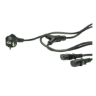 Roline C13 kabel | Roline | 2 meter (2 x C13, Haaks, Zwart) 19081022 K010806142 - 2