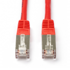 Netwerkkabel | Cat5e F/UTP | 1 meter (100% koper, Rood)