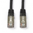 Netwerkkabel | Cat5e F/UTP | 1 meter (100% koper, Zwart)